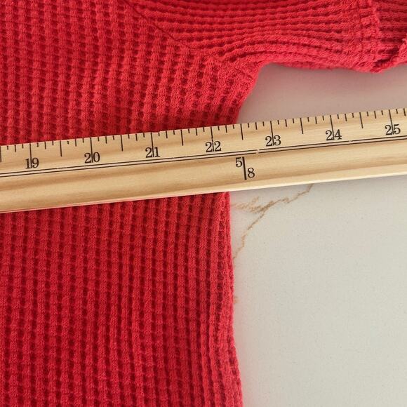 Soft Surroundings Top Waffle Knit My Time Shirt SZXL Pink Long Sleeve Button - Picture 9 of 11